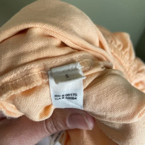 NWT Free People Off-Shoulder Nalani Jumpsuit in Light Orange Sz S - Picture 12 of 12